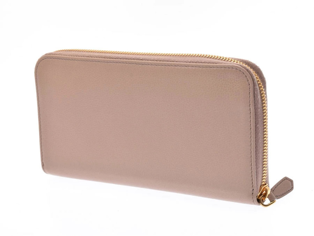 Prada wallet long round zip calfskin cameo Black